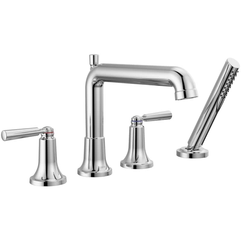 Delta T4736 Saylor Deck Mounted Roman Tub Filler with Built-In