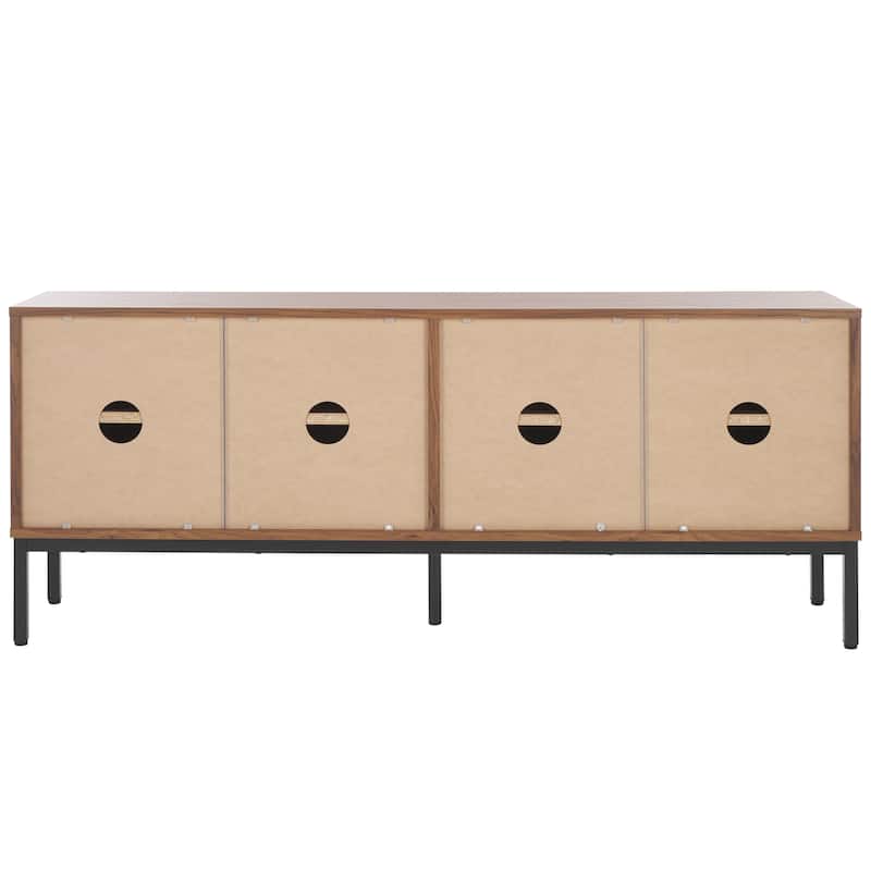 SAFAVIEH Deandra 4-Door Entertainment Media Stand (Fits Up To 65" Flatscreen TV) - 60.8 In. x 17.7 In. x 24.6 In. - 61Wx18Dx25H