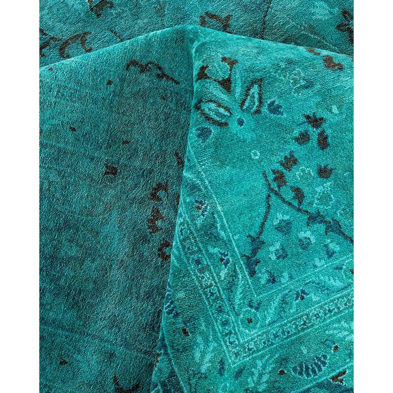Contemporary Overdyed Wool Hand Knotted Area Rug - 10' 3" x 14' 0"