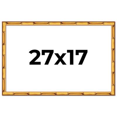 27x17 Frame Gold Bamboo Solid Wood Picture Frame | 1 Inch Moulding