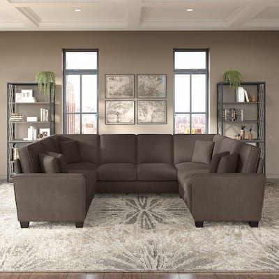 Stockton 113W U Shaped Sectional Couch by Bush Furniture