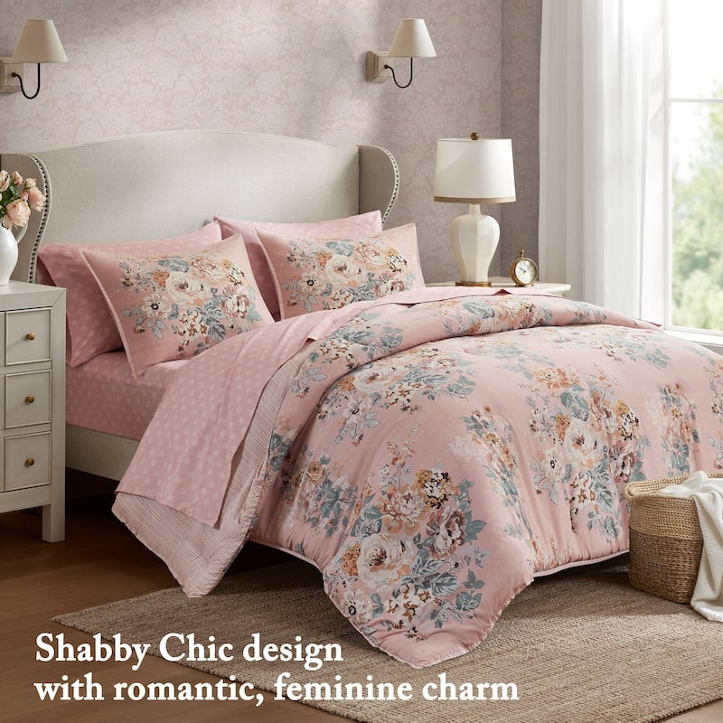 Madison Park Essentials Heather Vintage-inspired Collection floral print Comforter Set