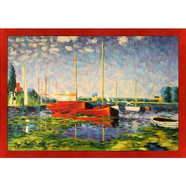 Shop Claude Monet Red Boats At Argenteuil Hand Painted Oil