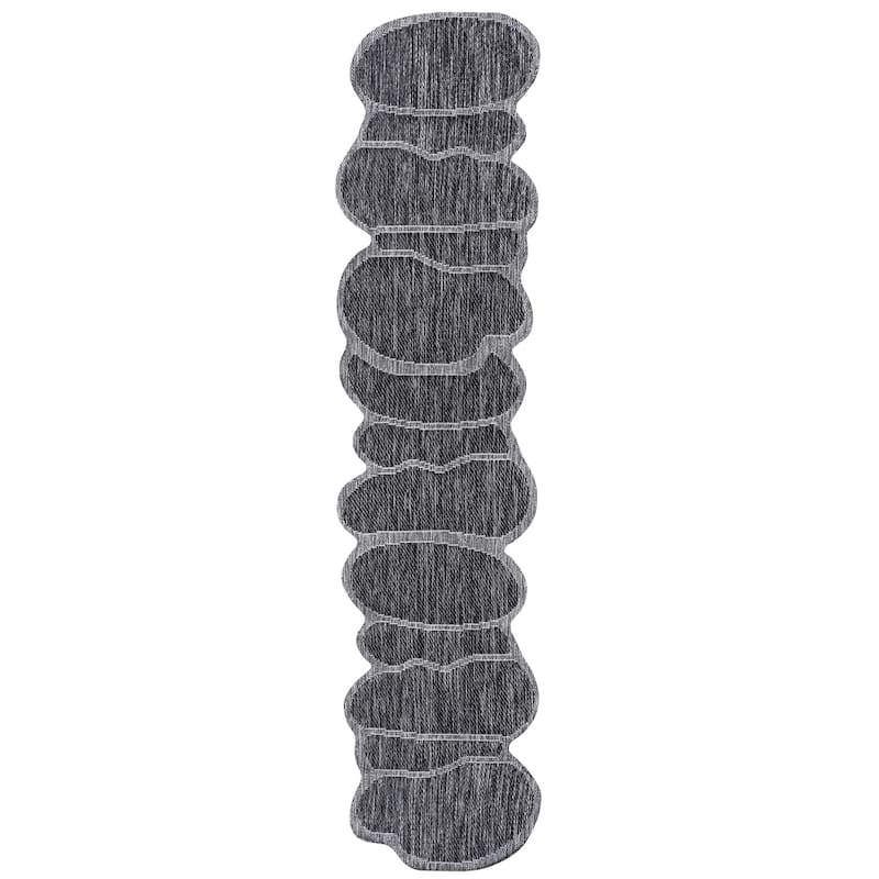 JONATHAN Y Jasper Modern Rustic Abstract Indoor/Outdoor Shaped Area Rug