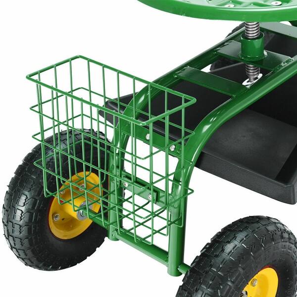 Shop Costway Rolling Tray Gardening Planting With Work Seat Garden Cart Overstock 20594237