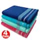 Kaufman-Oversized Solid Color Velour Beach Pool Towel-Pool Towel Set 4 Pk- (1514) - 35 X 70 - MULTICOLOR-4PK