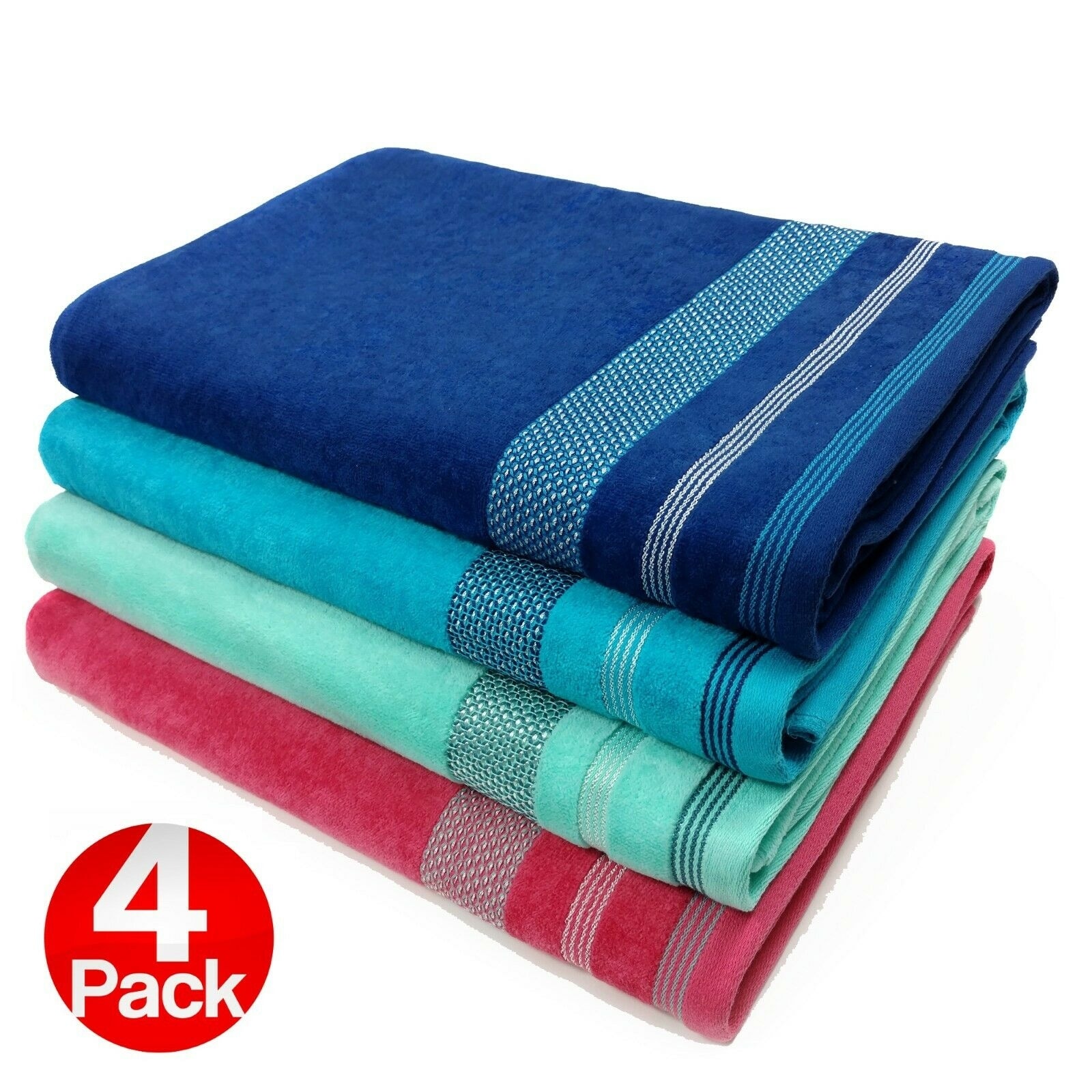 Kaufman Oversized Solid Color Velour Beach Pool Towel Pool Towel Set 4 Pk 1514 35 X 70 Bed Bath Beyond 26284563