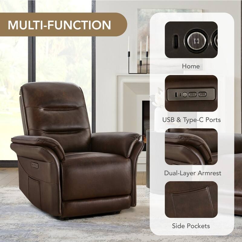 Spruce & Spring Dual Motor Zero Gravity Power Recliner with Power Headrest