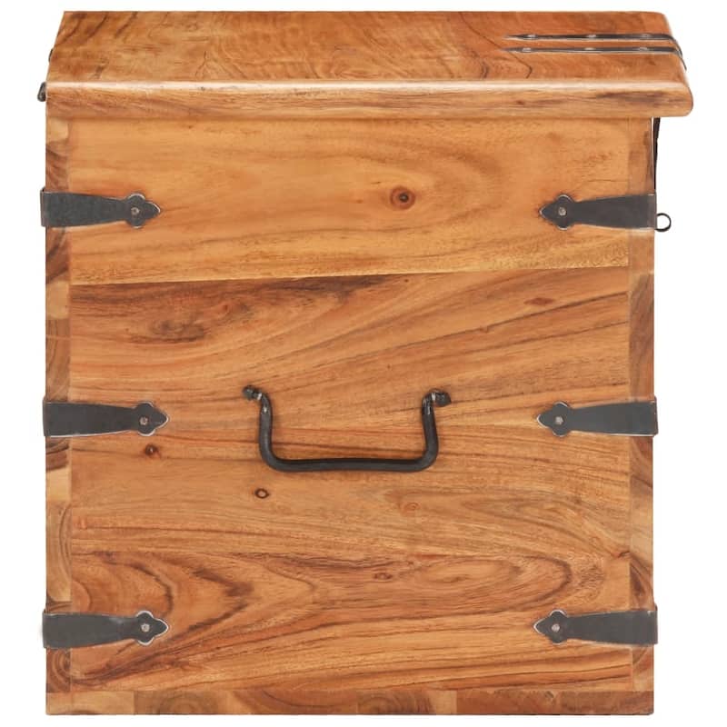 vidaXL Chest 15.7"x15.7"x15.7" Solid Acacia Wood