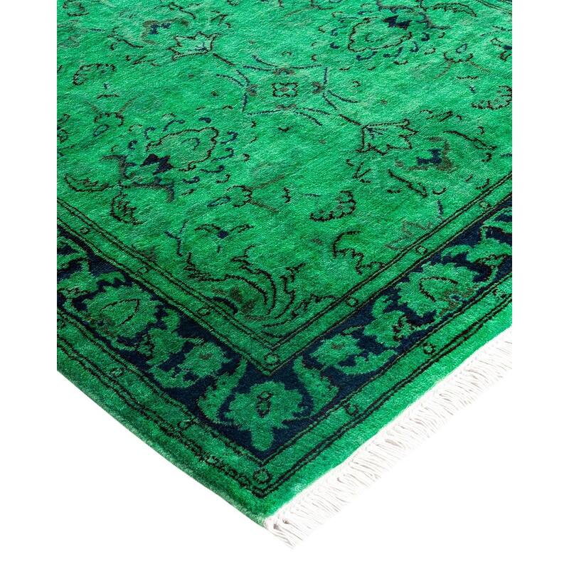 Contemporary Overdyed Wool Hand Knotted Runner - 2' 7" x 10' 4"