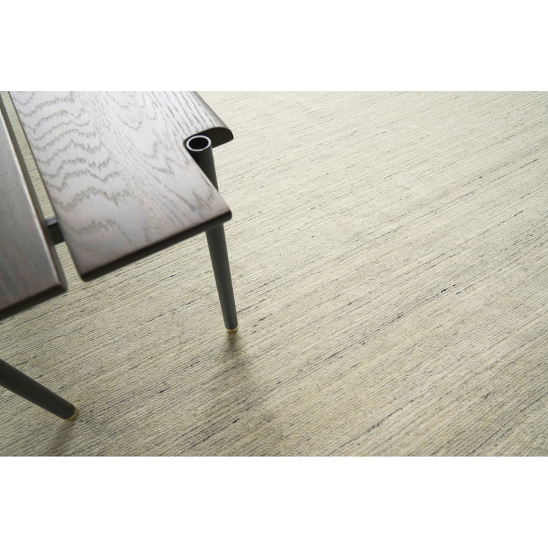 EXQUISITE RUGS Palazzo Hand-loomed Wool/Bamboo Silk Light Grey/Grey Area Rug.
