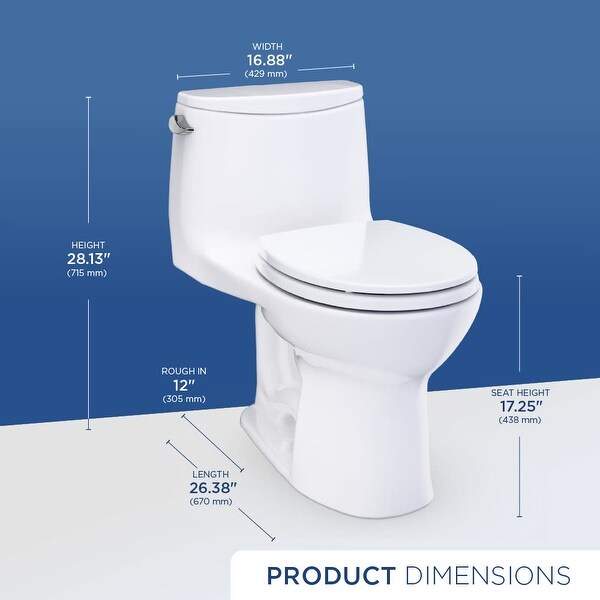 TOTO MS603113CSFG Ultramax 1.6 GPF One Piece Round Toilet with