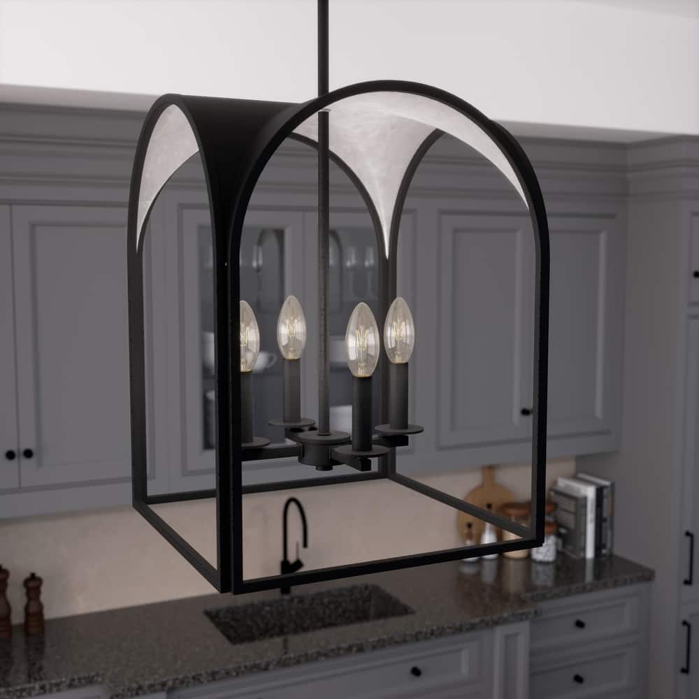 Hunter 15" Dukestown 4-Light Lantern Pendant - Kitchen Island, Dining Room, Entry - Contemporary, Industrial, Transitional