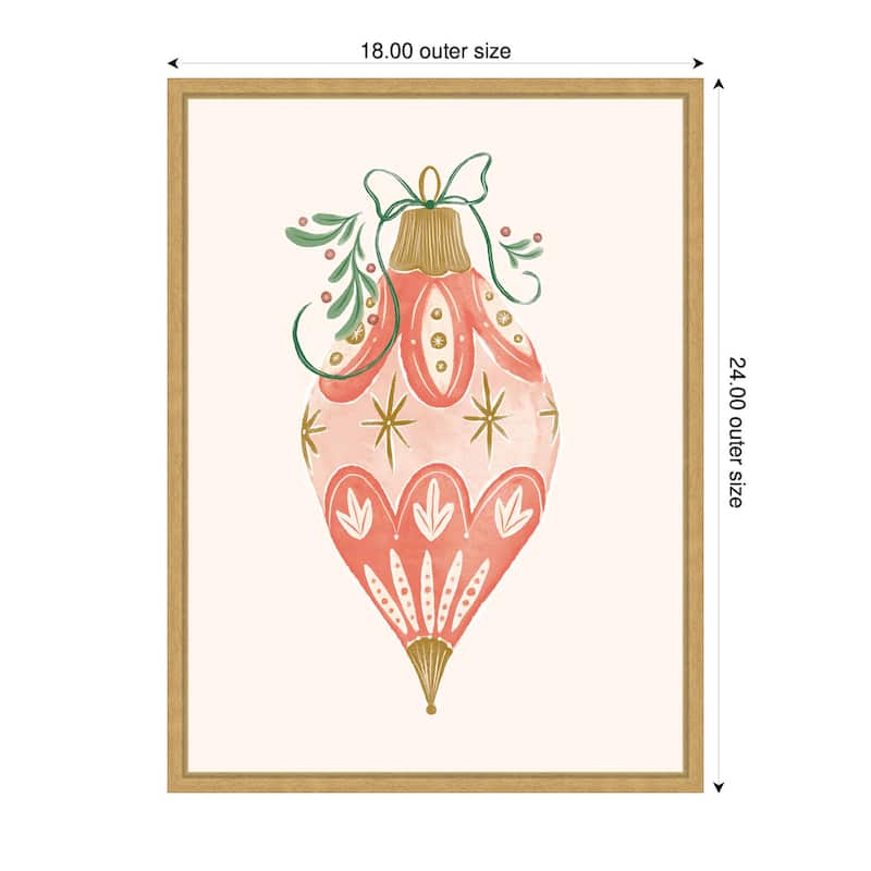 Kate and Laurel Sylvie Framed Canvas Holiday Ornament Collection 1 by Jill Labieniec