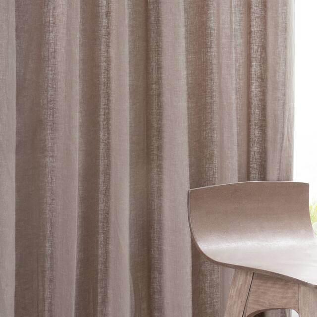 Exclusive Fabrics French Linen Lined Curtain Panel (1 Panel)