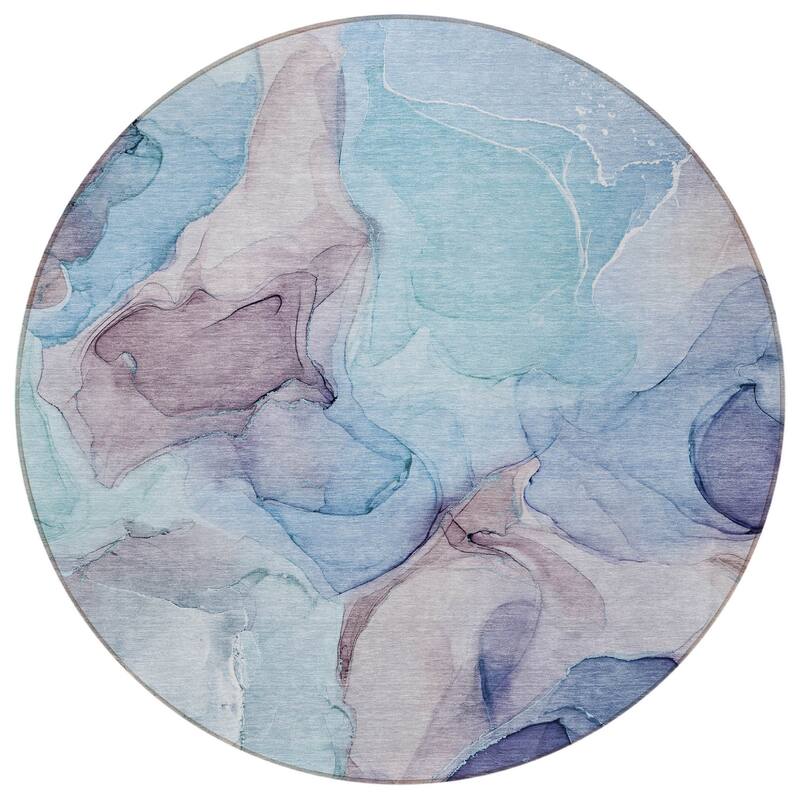 Dava Unique Abstract Weather Resistant Blended Style Outdoor Rug
