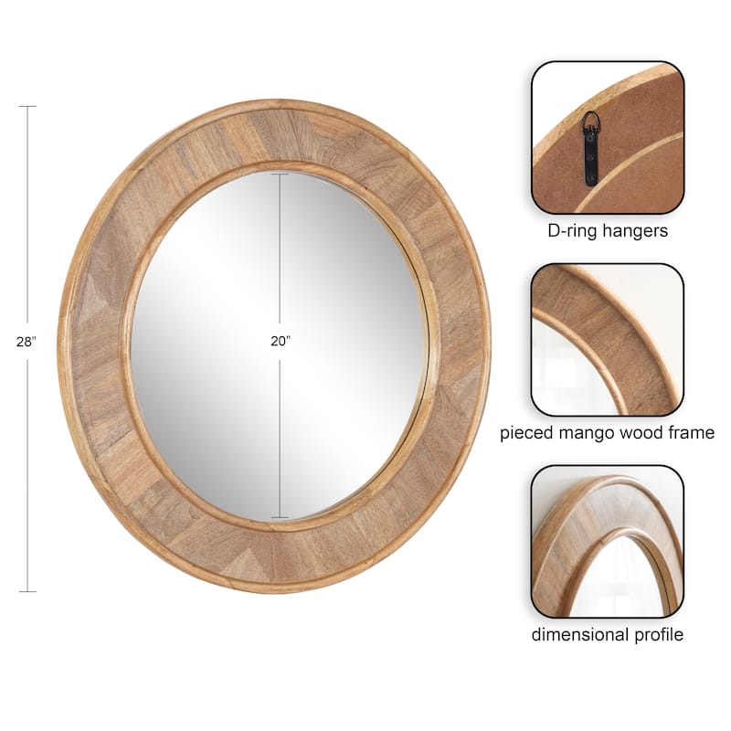 Kate and Laurel Yahna Round Wall Mirror