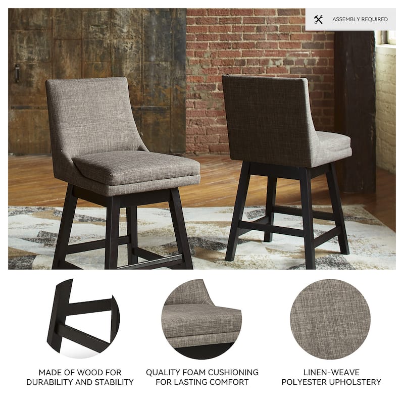 Tallenger Upholstered Swivel Stool (Set of 2)