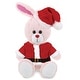 preview thumbnail 1 of 4, DolliBu Santa Rose Gold Bunny Stuffed Animal Plush with Santa Outfit - 8 inches