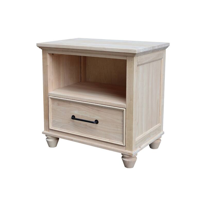 International Concepts Solid Wood 1-Drawer Nightstand
