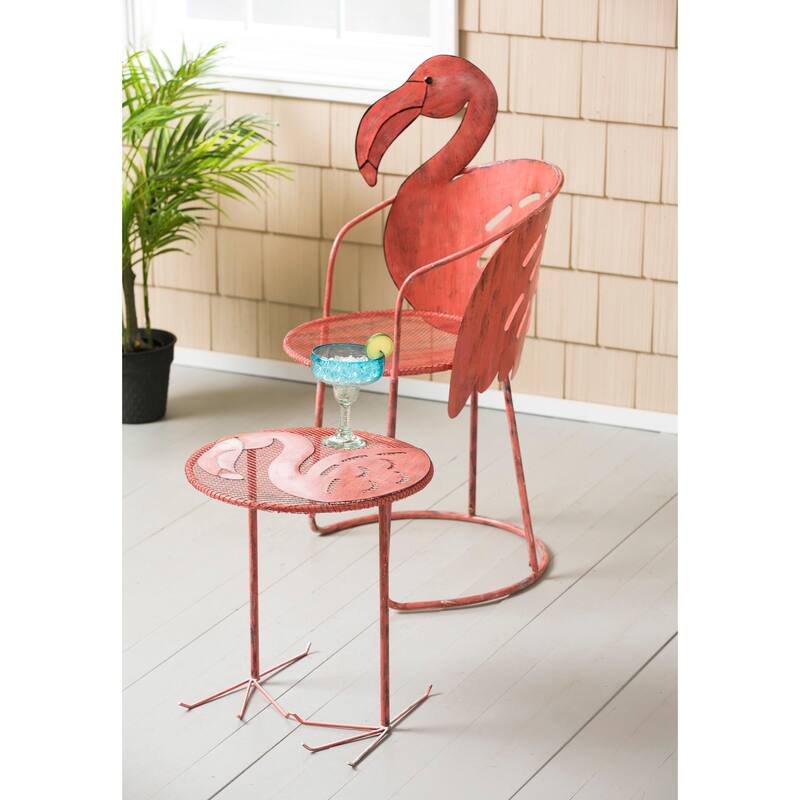 Flamingo Chair and Side Table, Set of 2