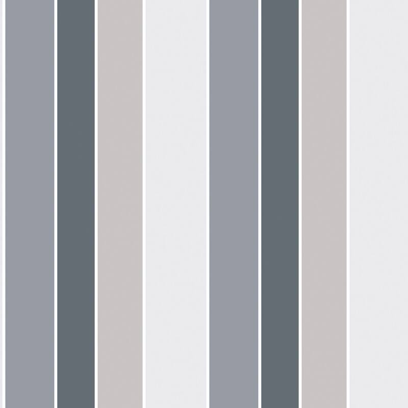 Galerie Wallcoverings Nordic Elements Multi-Stripe Design Non-woven Matte Wallpaper Roll - 33 feet x 21 inches - Grey
