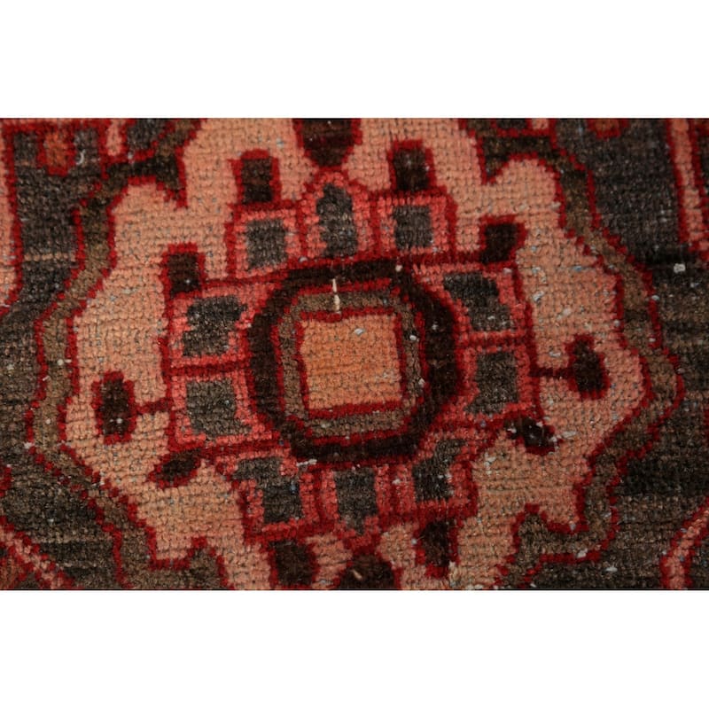Geometric Bakhtiari Persian Vintage Area Rug Handmade Wool Carpet - 5'6" x 9'10"