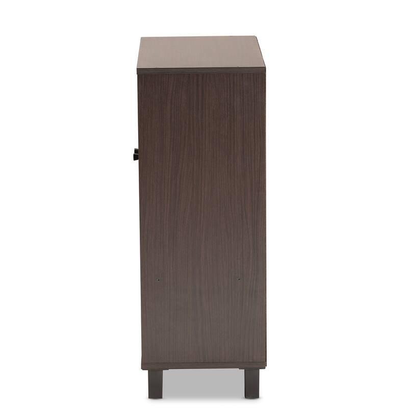 Rossin Modern 2-Door Entryway Shoe Storage Cabinet with Bottom Shelf