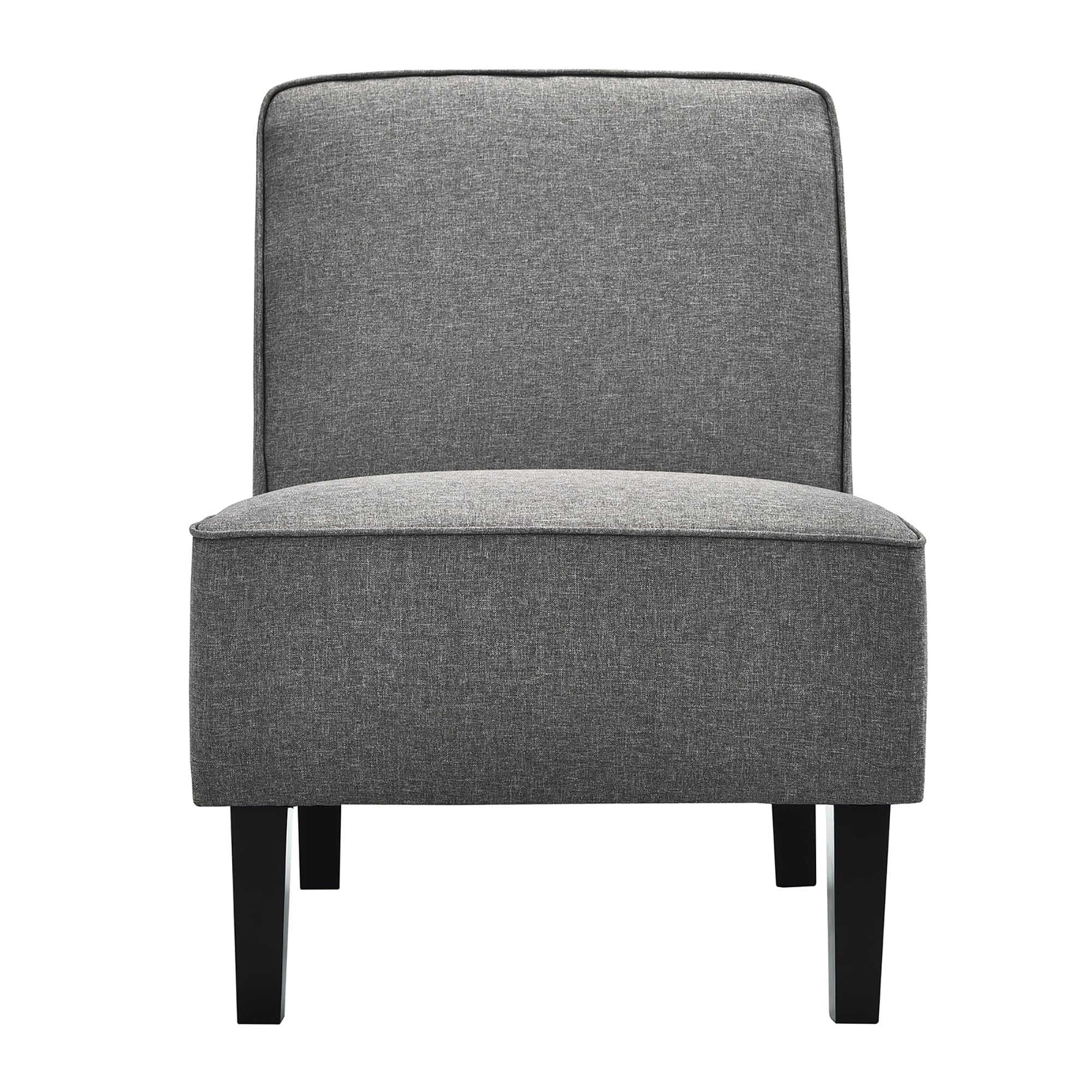 Gray armless online chair