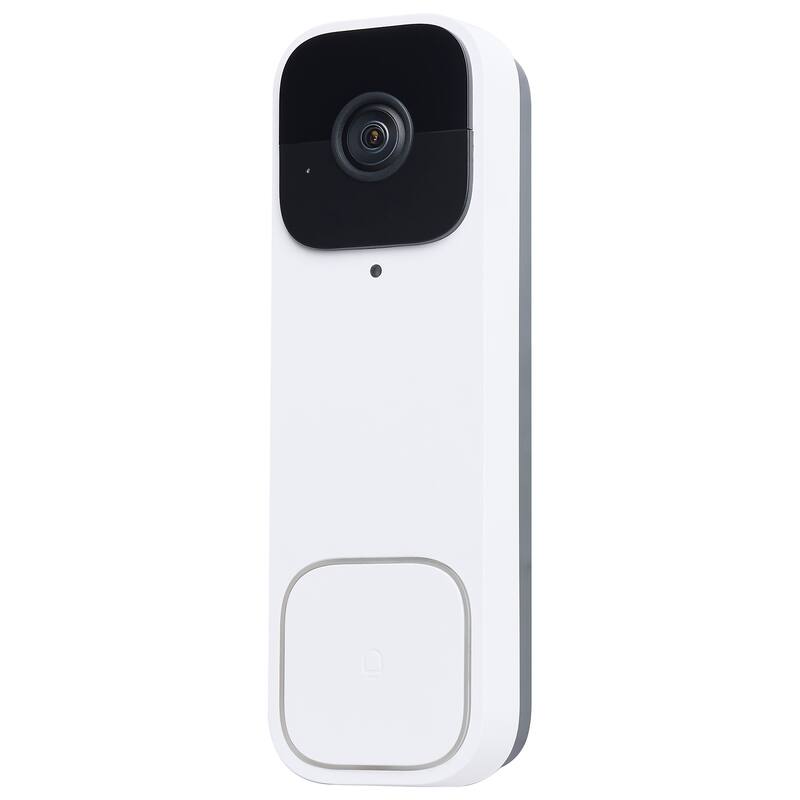 Starfish Smart Doorbell Security Camera Wired White Doorbell With White Chime - White