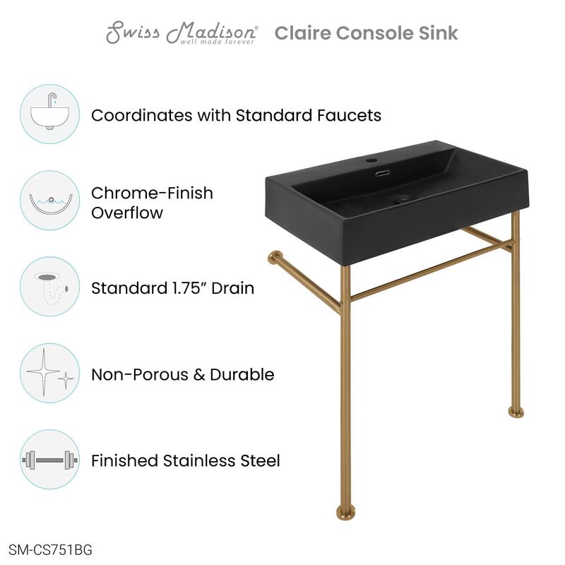 Swiss Madison Claire 24" Console Sink