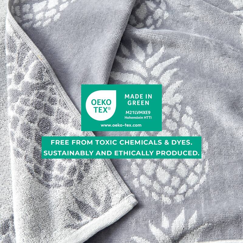 Linery & Co. 100% Cotton Jacquard 2 Pack Summer Beach Towels