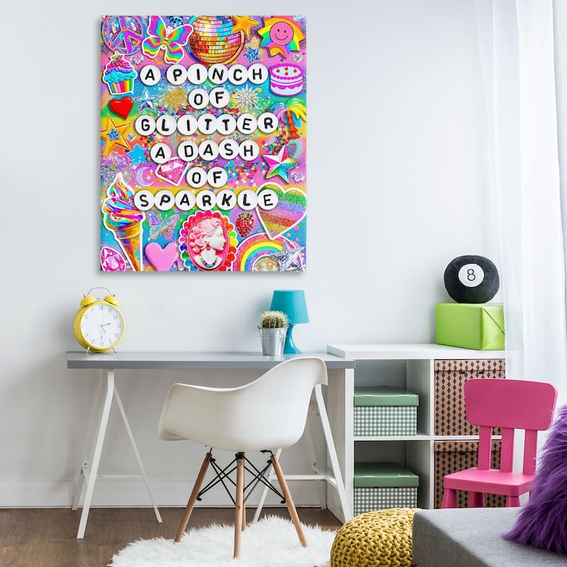 Stupell Pinch Of Glitter & Sparkle Canvas Wall Art Design By Jess Stempel