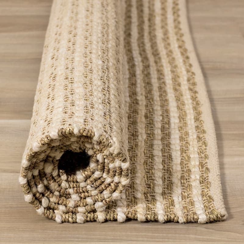 Nairobi Collection - Beige Intricate Weave Rug