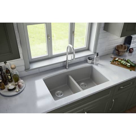 Karran Undermount Quartz Double Bowl Kitchen Sink