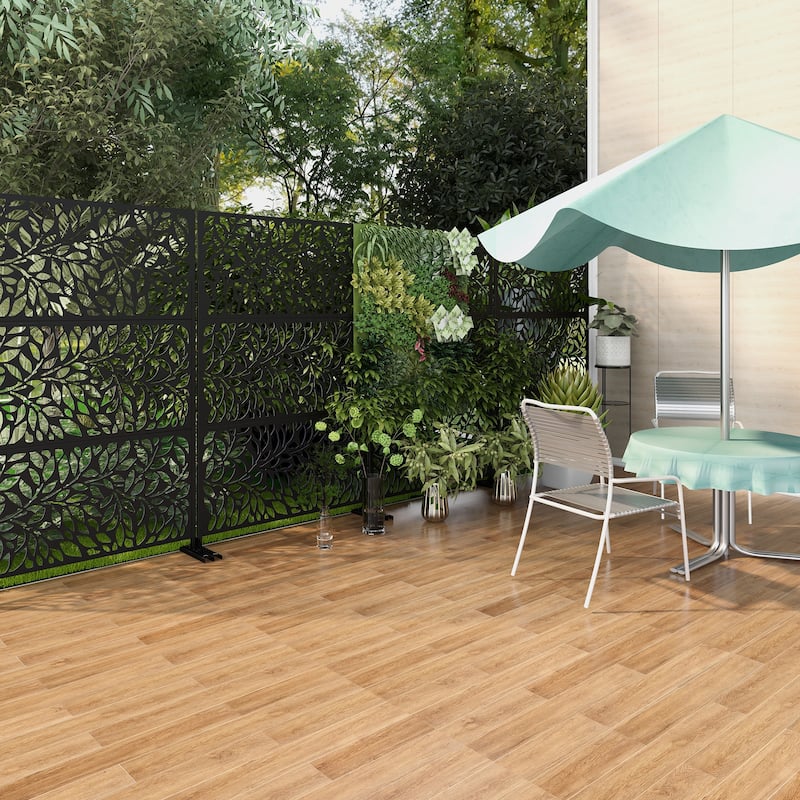 Spring Metal Privacy Screen Panel Free Standing - 72*47