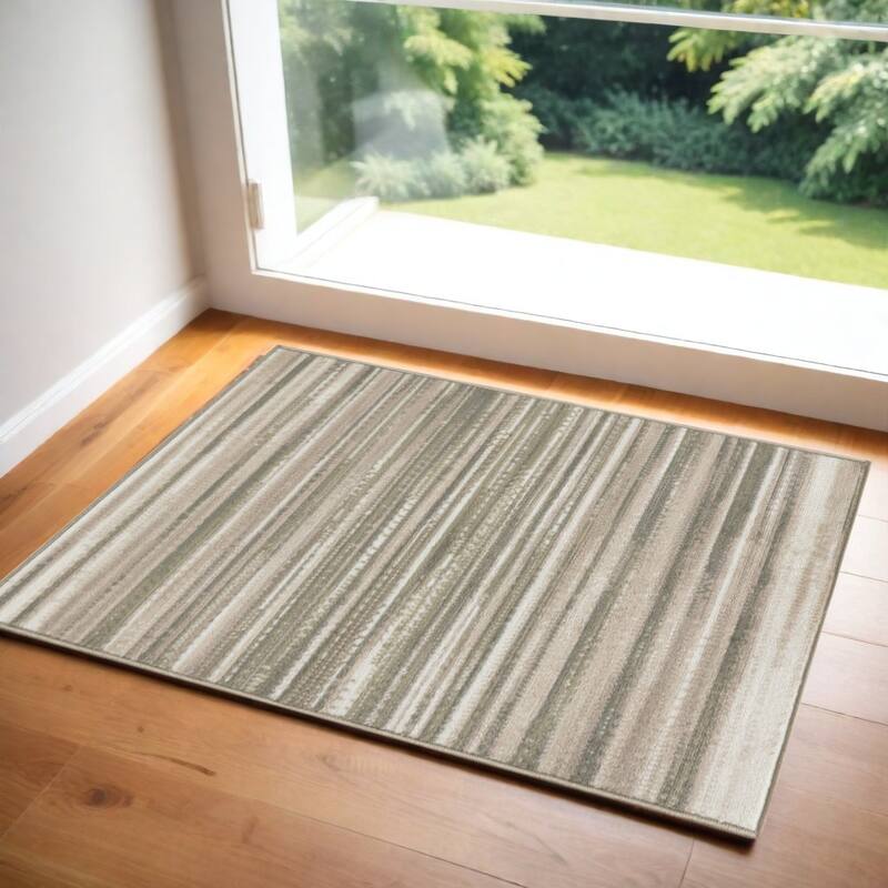 Fozay Power Loomed Traditional Modern Stain Resistant Area Rug By HomeRoots - 48' X '24' X '0.5 - 48' X '24' X '0.5 - Green/Teal - Rectangle