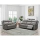 preview thumbnail 2 of 16, Abbyson Braylen 2 Piece Top Grain Leather Manual Reclining Sofa and Loveseat Set