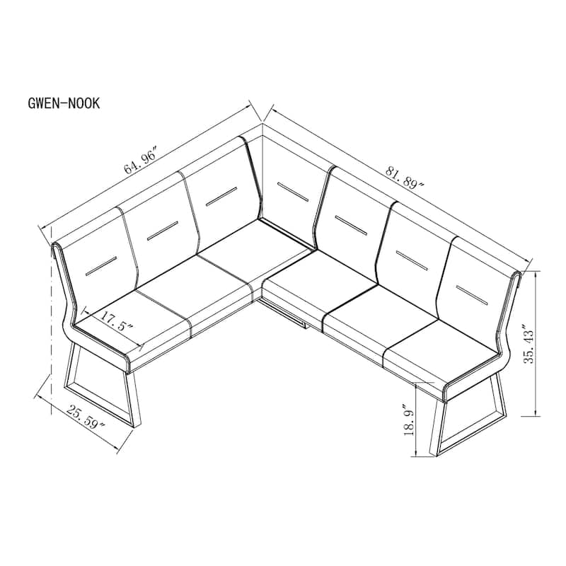 Somette Amelia Reversible Nook in White