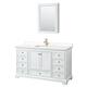 Option White, Gold Trim, White Quartz Top