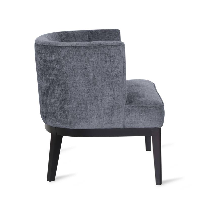 Clough Fabric or Faux Leather Tufted Accent Chair by Christopher Knight Home