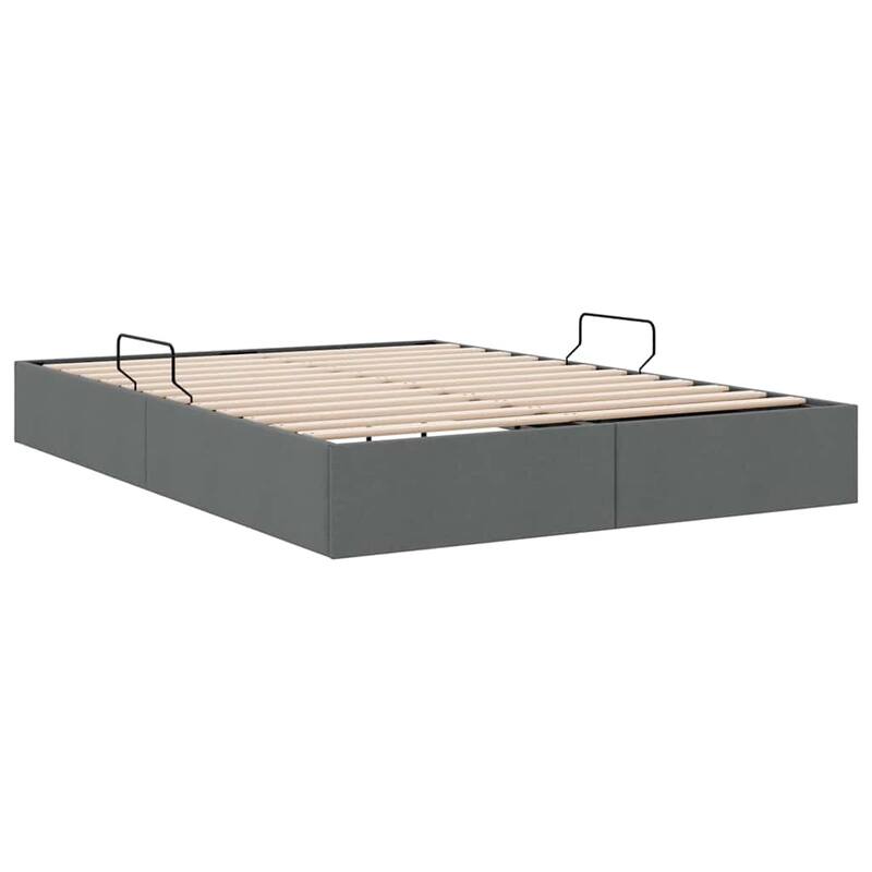 vidaXL Storage Bed with Mattress in Fabric