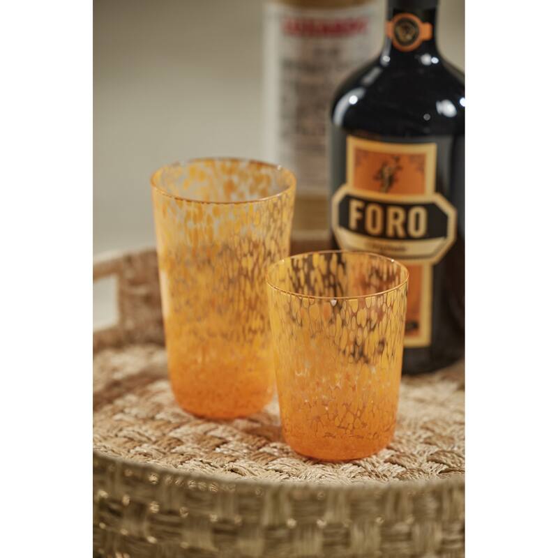 Willa Speckled Glass Tumblers, Set of 6