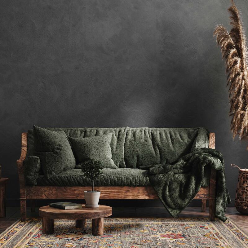 ECARPETGALLERY Hand-knotted Uzbek Ghazni Grey Wool Rug - 2'8 x 4'0