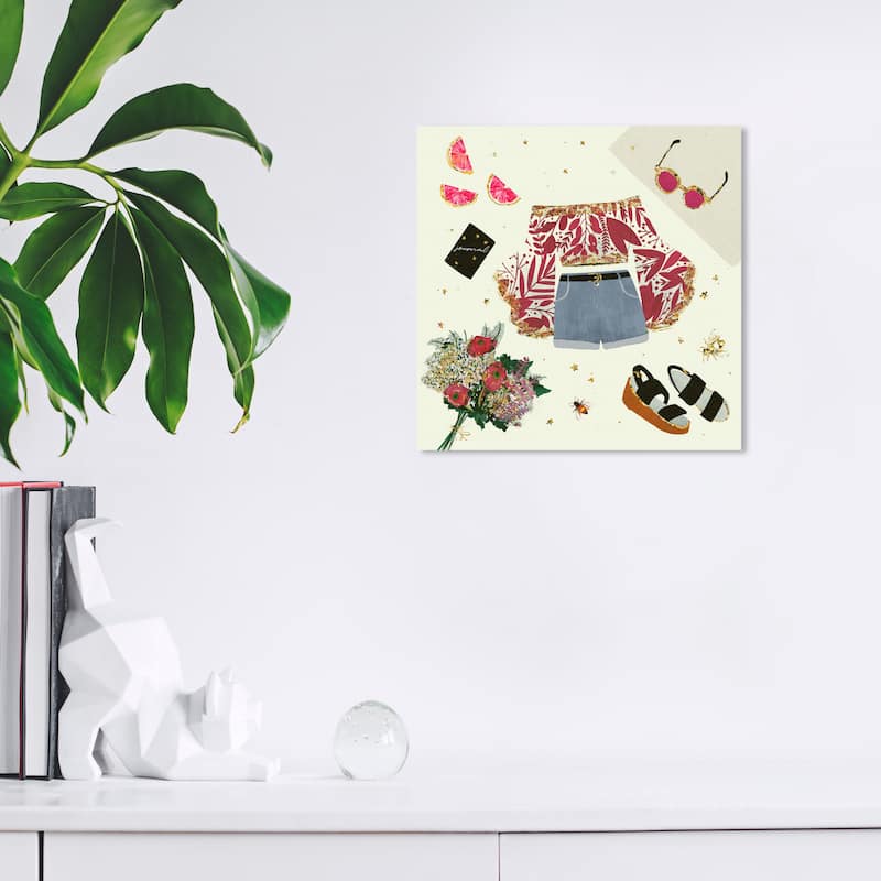 Wynwood Studio Canvas Fashion and Glam Casual Thoughts White and Cream White Glam Wall Art Canvas Print - 12 x 12