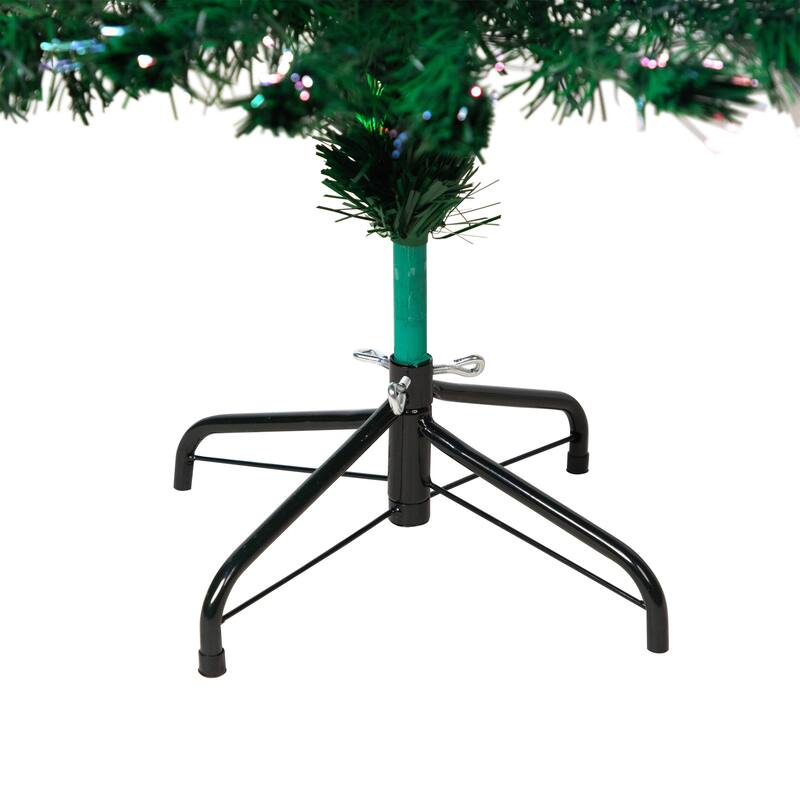 Pre-Lit Fiber Optic Snowflake Artificial Christmas Tree - 5' - Multi LED Lights