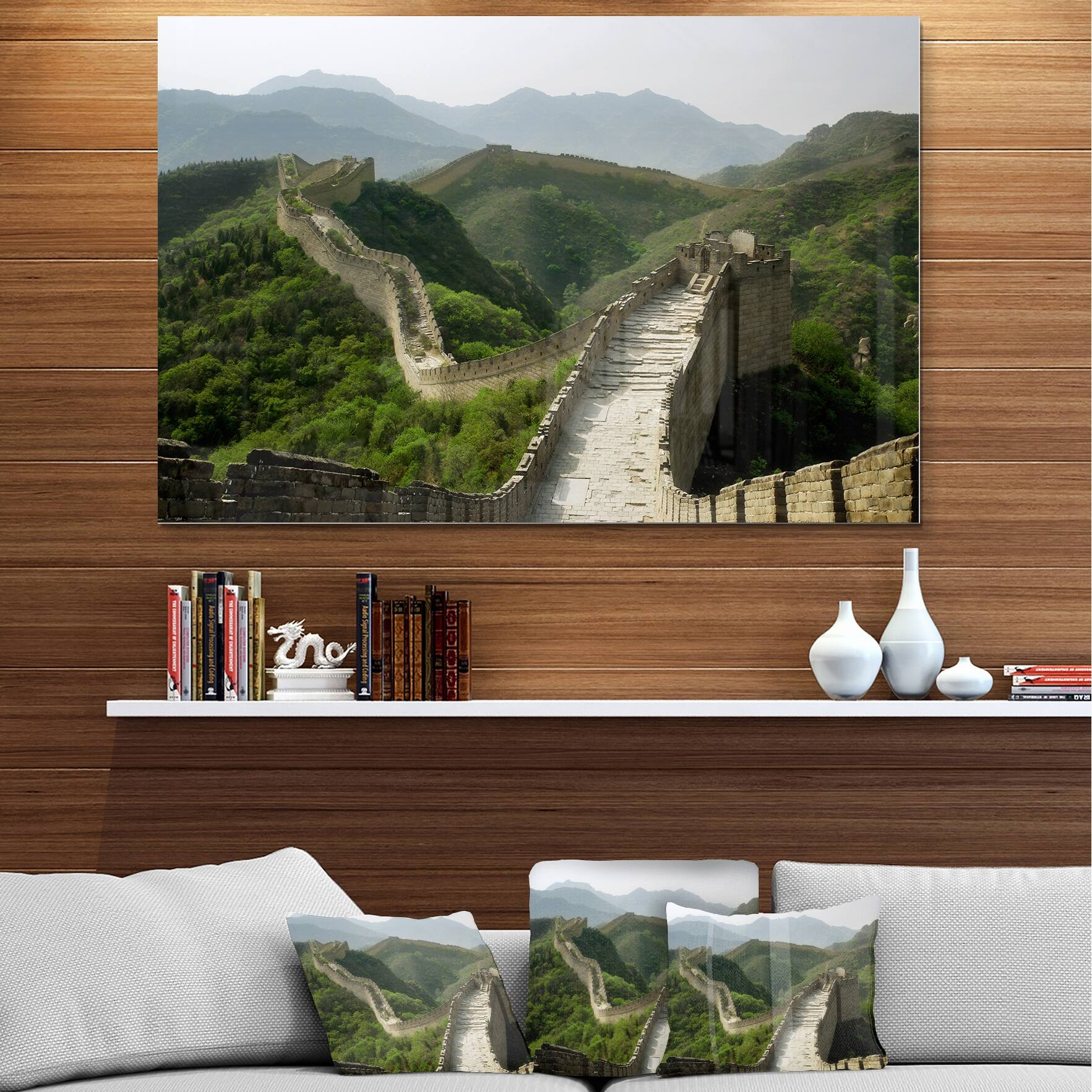 Designart 'Great Wall of China' Photography Metal Wall Art Bed Bath