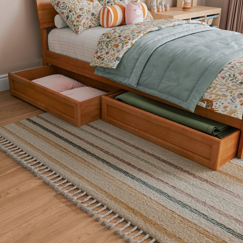 Phoenix Wood Platform Bed with Storage Drawers