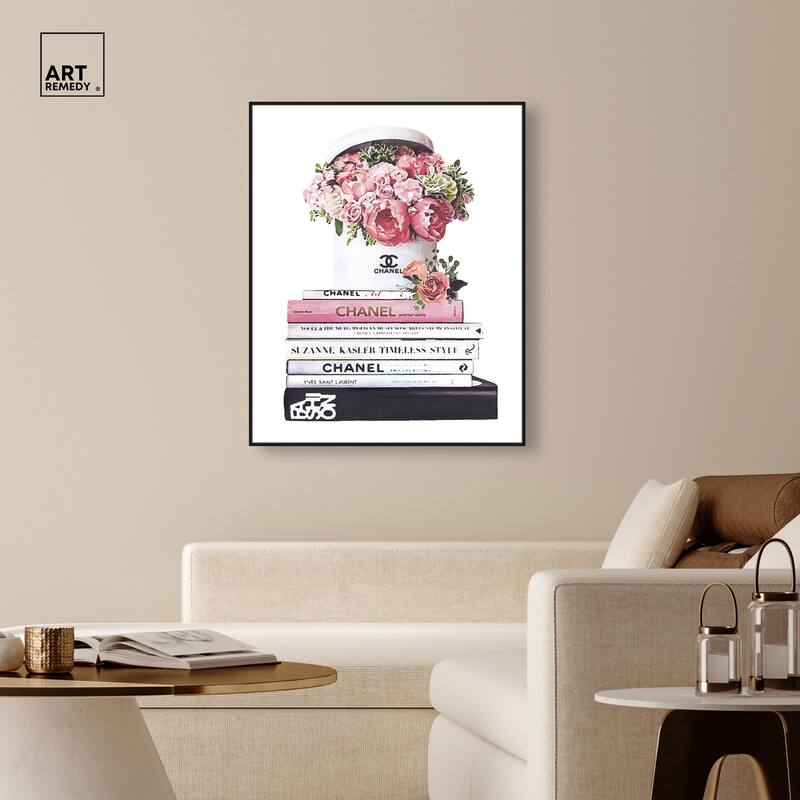Doll Memories - Roses upon Books Canvas by Art Remedy