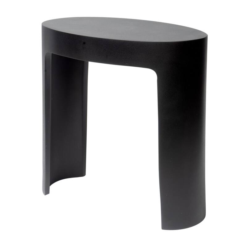 ALFI brand ABST66BM Black Matte Solid Surface Resin Bathroom / Shower Stool